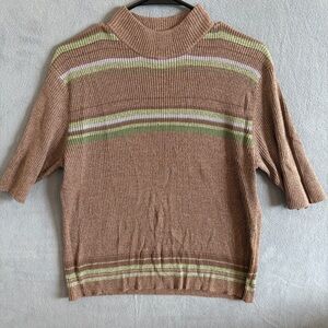 Norton Petites Mock Turtleneck Silk Sweater